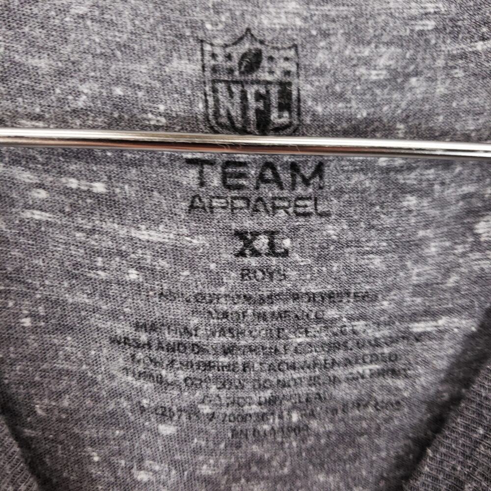Carolina Panthers T Shirt Boys Extra Large Heather Gray NFL Team Apparel Tee - Picture 5 of 5
